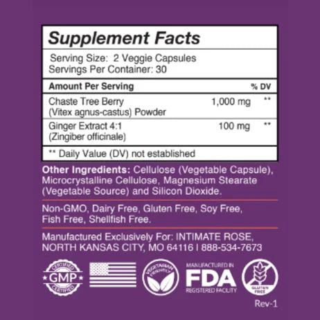 Vitex Chasteberry for Women - Natural Hormone Balance & PMS Support