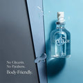 Überlube silicone lubricant bottle on blue: no glycerin, no parabens, body-friendly